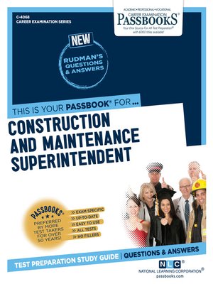 cover image of Construction and Maintenance Superintendent